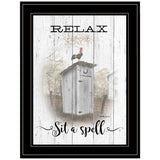 Relax Sit a Spell 2 Black Framed Print Wall Art - Homeroots - Flyclothing LLC
