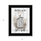 Relax Sit a Spell 2 Black Framed Print Wall Art - Homeroots - Flyclothing LLC