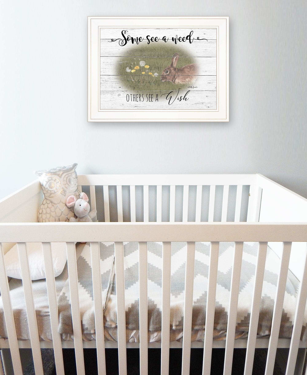 Some See A Weed 1 White Framed Print Wall Art - Homeroots - Flyclothing LLC