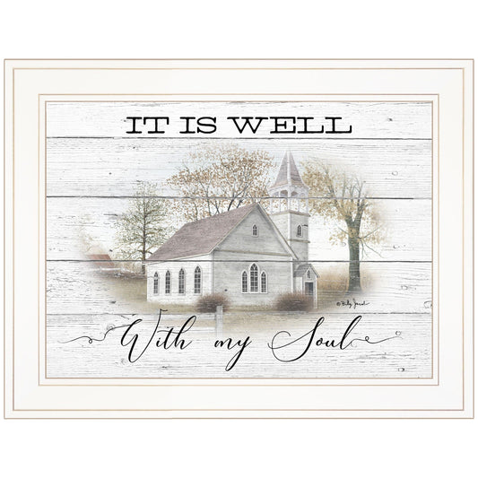It Is Well 1 White Framed Print Wall Art - Homeroots