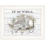 It Is Well 1 White Framed Print Wall Art - Homeroots