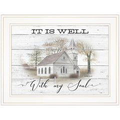 It Is Well 1 White Framed Print Wall Art - Homeroots