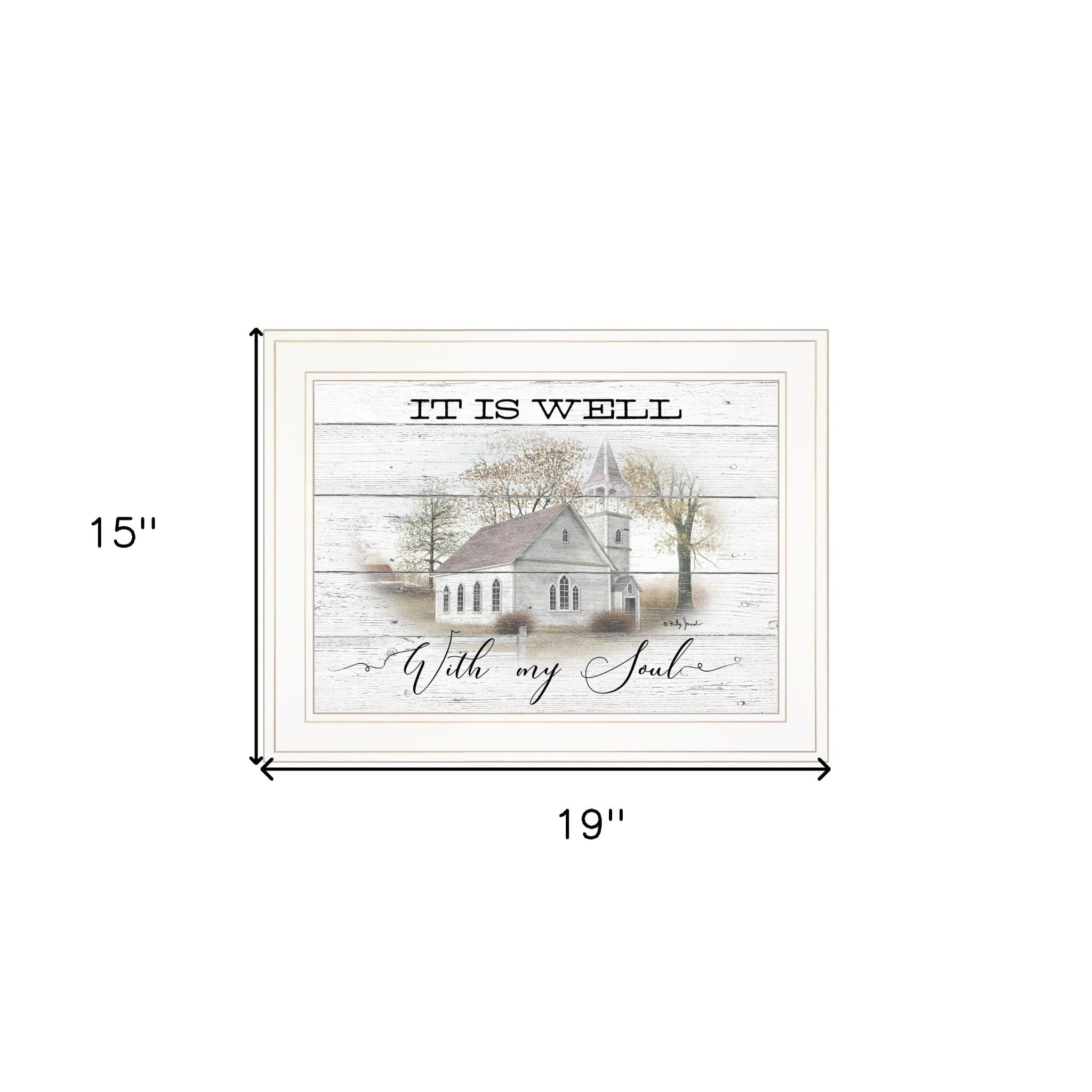 It Is Well 1 White Framed Print Wall Art - Homeroots