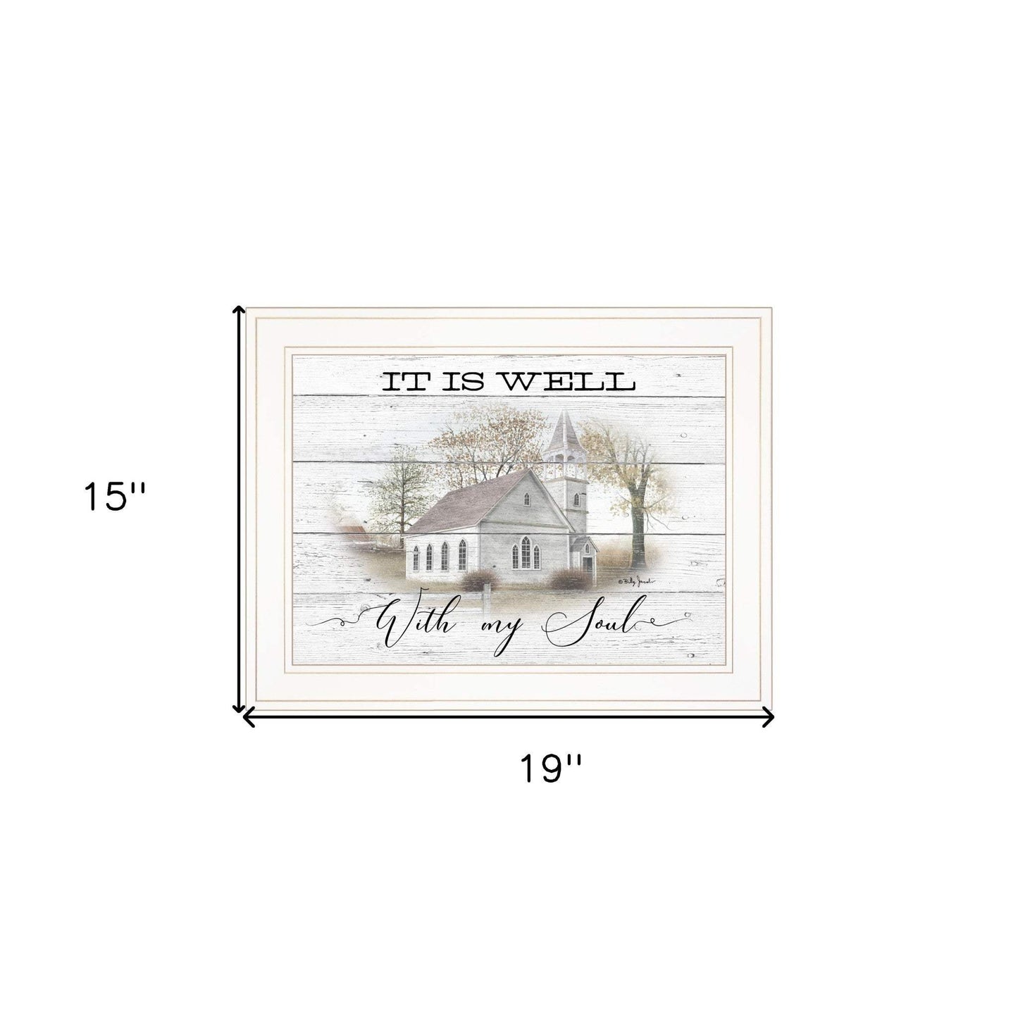 It Is Well 1 White Framed Print Wall Art - Homeroots - Flyclothing LLC