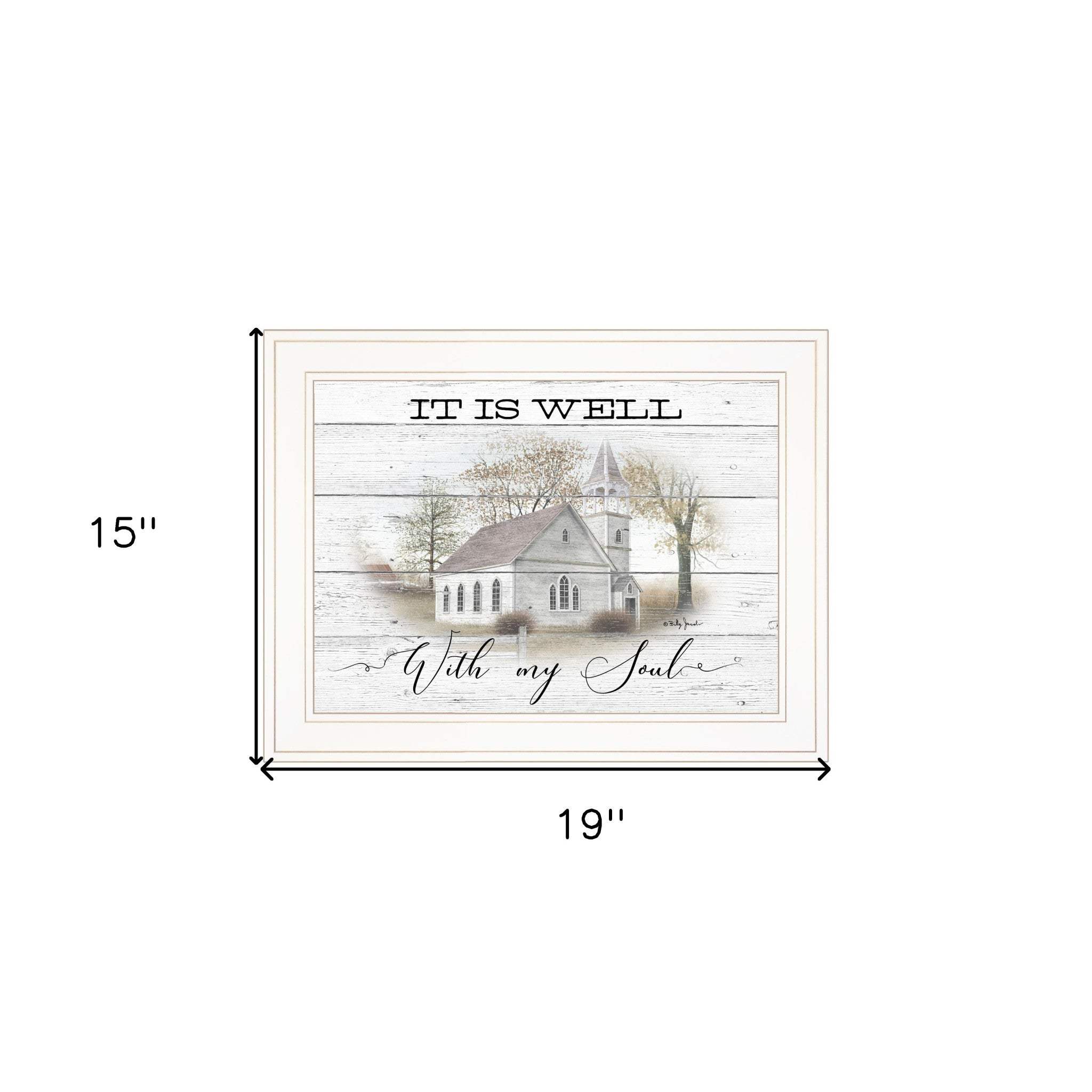It Is Well 1 White Framed Print Wall Art - Homeroots - Flyclothing LLC