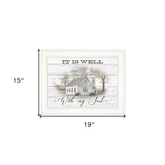 It Is Well 1 White Framed Print Wall Art - Homeroots