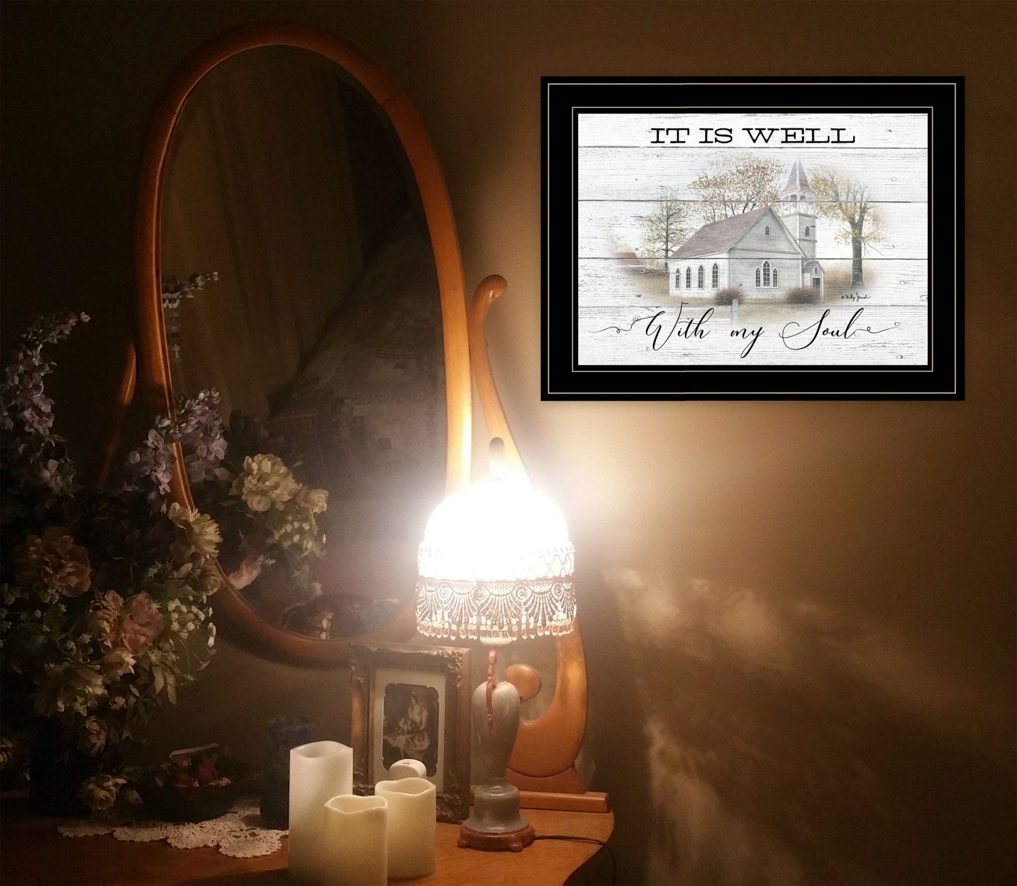 It Is Well 2 Black Framed Print Wall Art - Homeroots