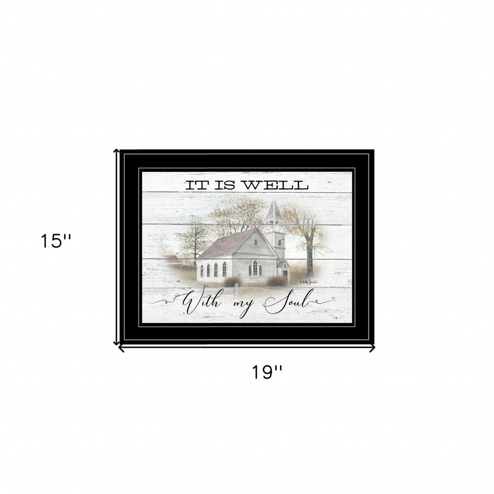 It Is Well 2 Black Framed Print Wall Art - Homeroots - Flyclothing LLC