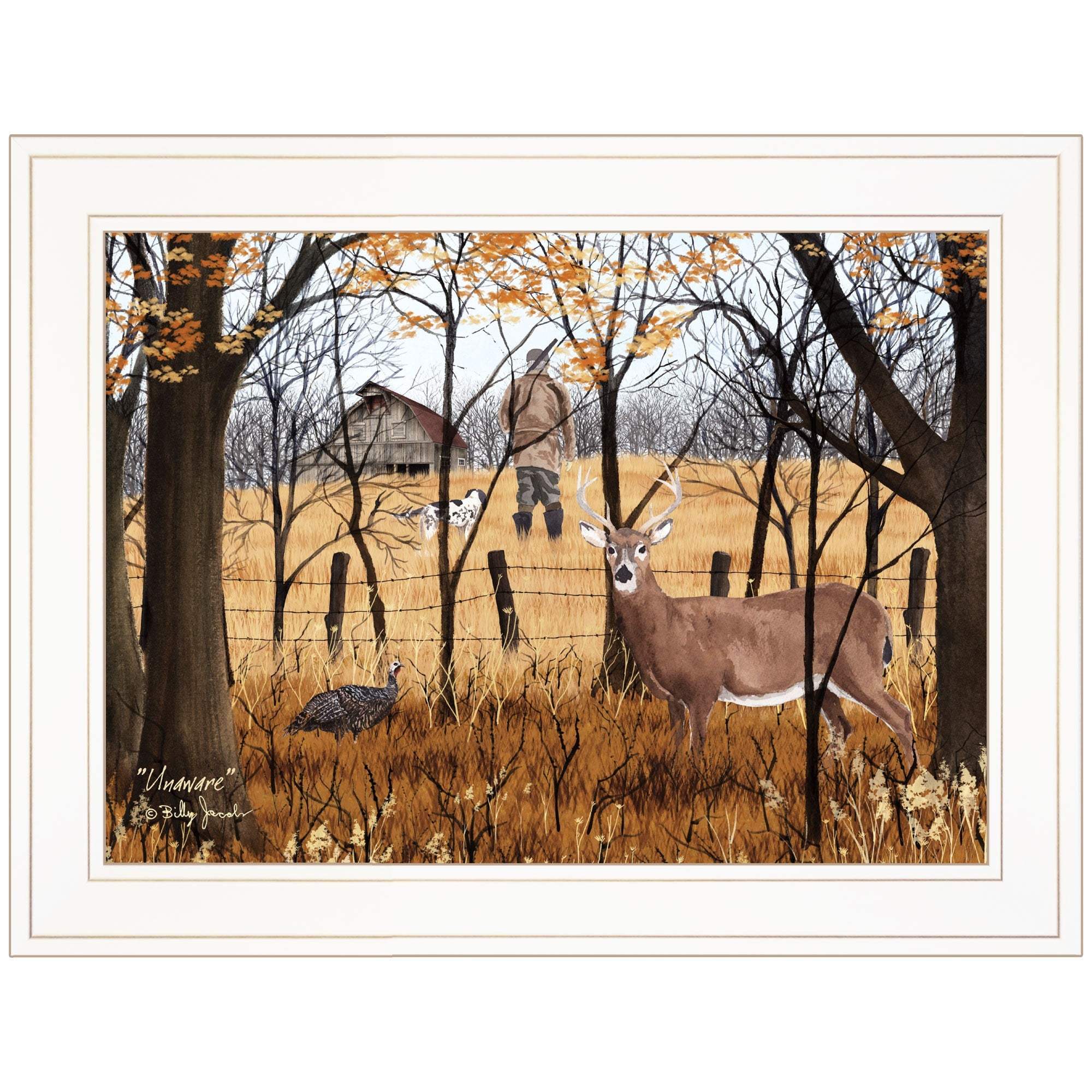 Unaware 1 White Framed Print Wall Art - Homeroots - Flyclothing LLC