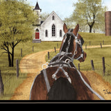 Amish on Sunday Drive 2 Black Framed Print Wall Art - Homeroots