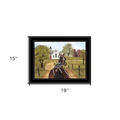 Amish on Sunday Drive 2 Black Framed Print Wall Art - Homeroots