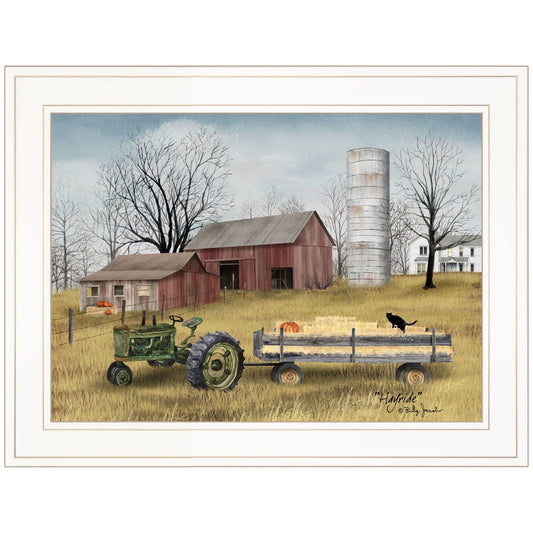 Hayride 1 White Framed Print Wall Art - Homeroots