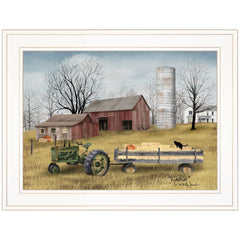 Hayride 1 White Framed Print Wall Art - Homeroots