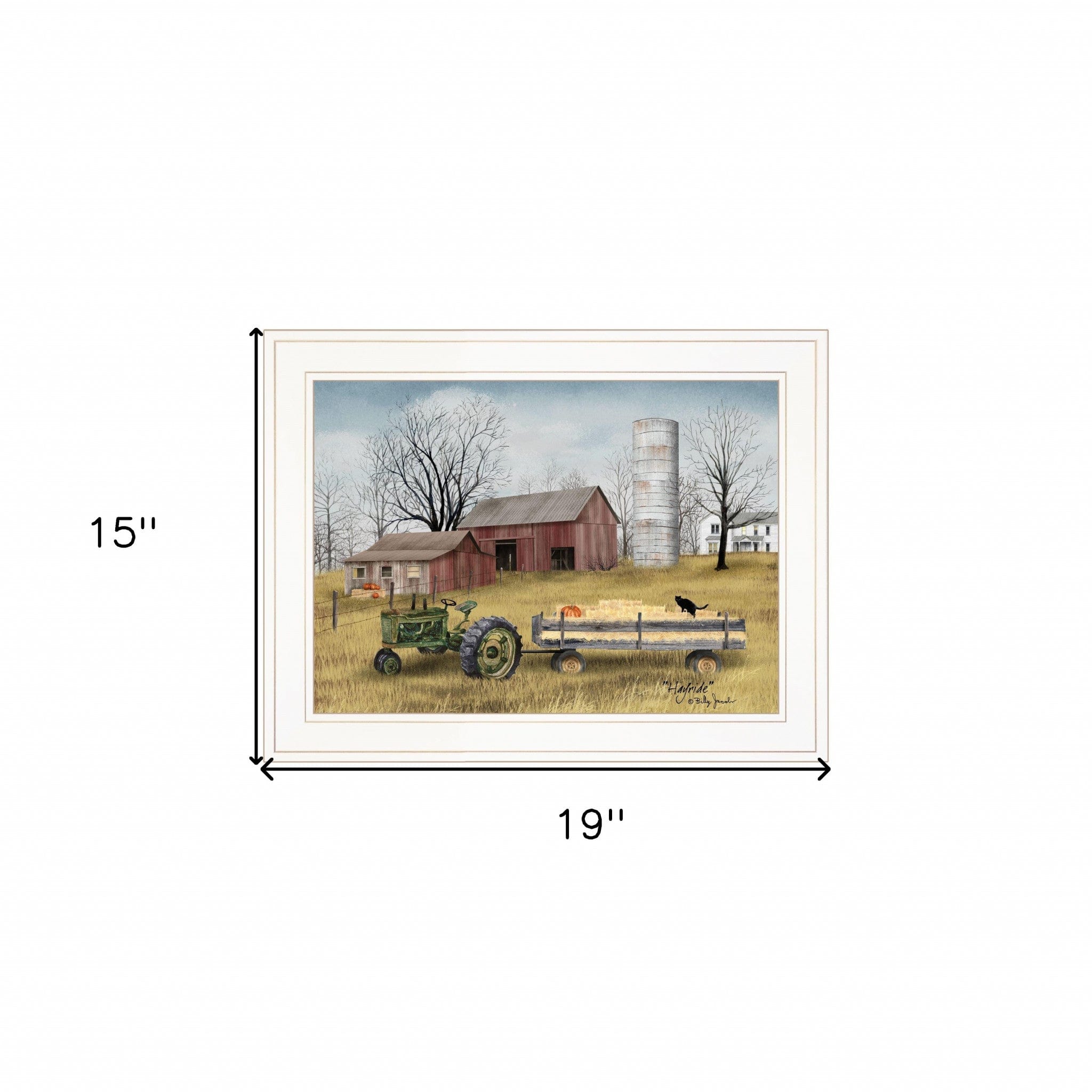 Hayride 1 White Framed Print Wall Art - Homeroots