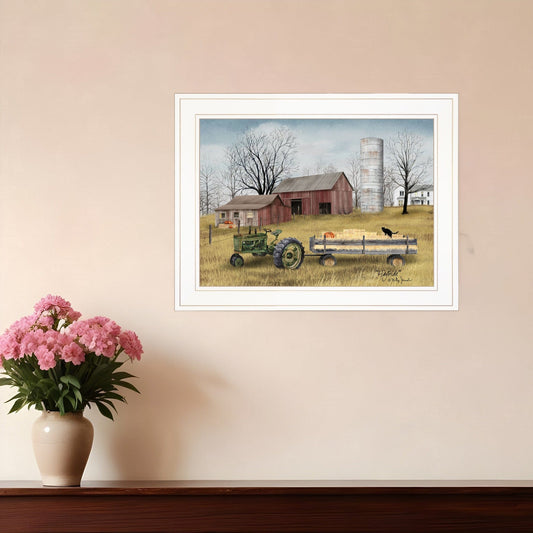 Hayride 1 White Framed Print Wall Art - Homeroots