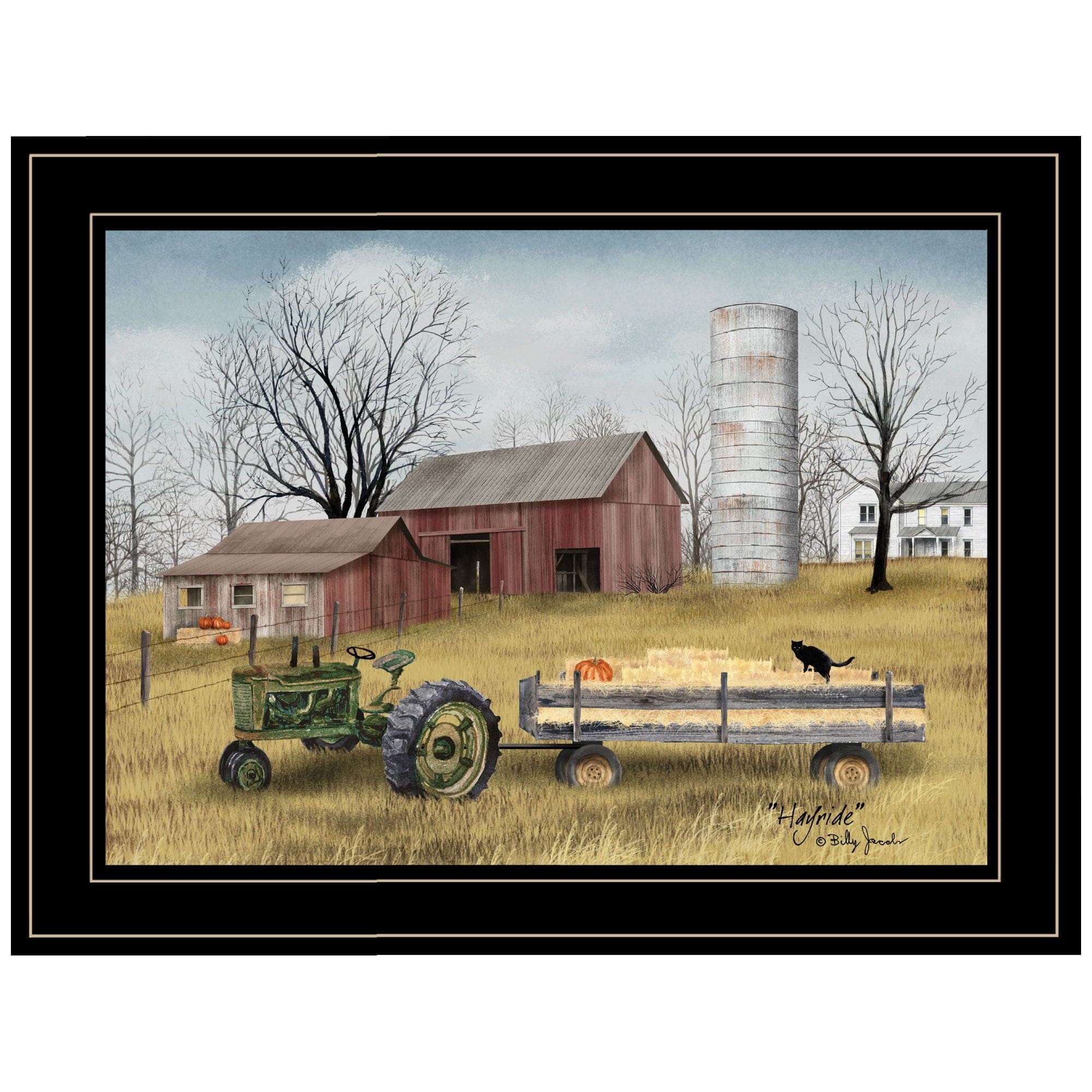 Hayride 2 Black Framed Print Wall Art - Homeroots