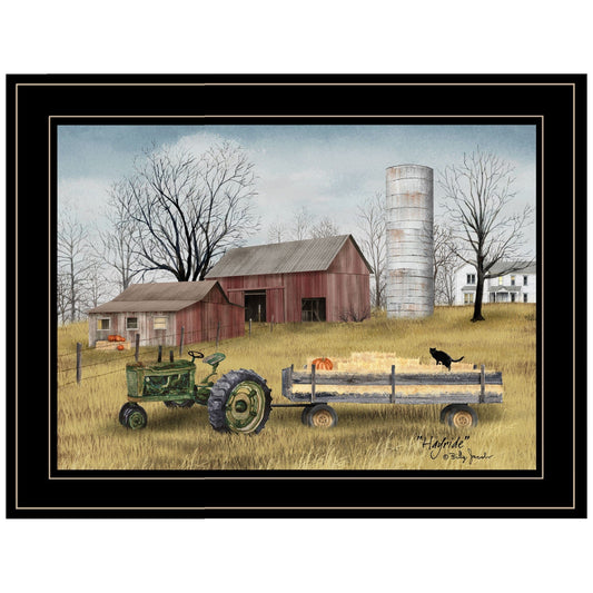 Hayride 2 Black Framed Print Wall Art - Homeroots