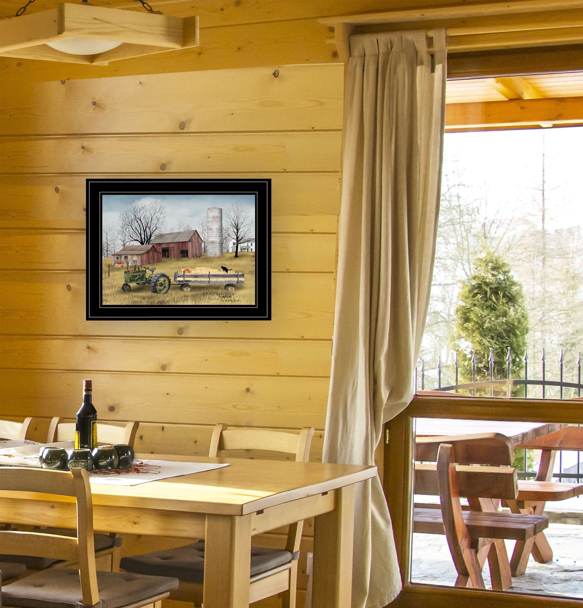 Hayride 2 Black Framed Print Wall Art - Homeroots