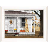 Autumn Greetings 1 White Framed Print Wall Art - Homeroots - Flyclothing LLC