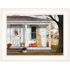 Autumn Greetings 1 White Framed Print Wall Art - Homeroots