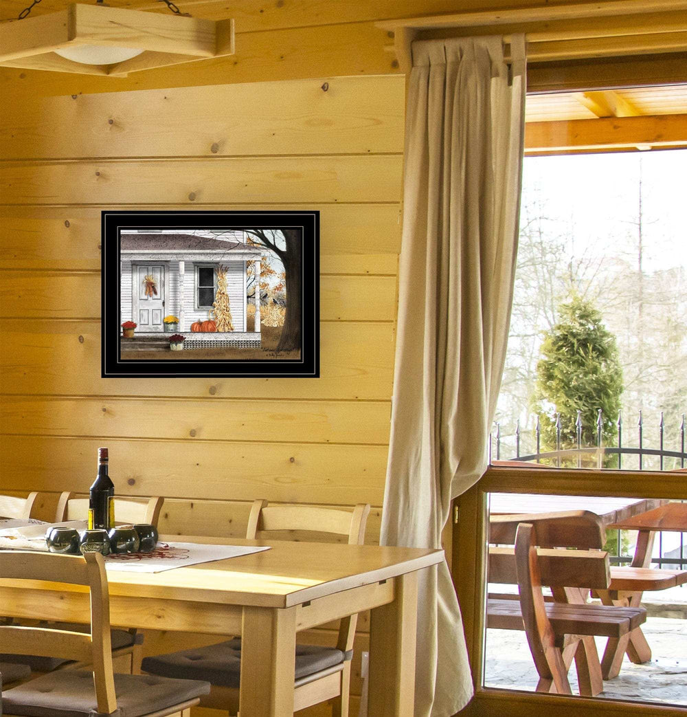 Autumn Greetings 2 Black Framed Print Wall Art - Homeroots - Flyclothing LLC