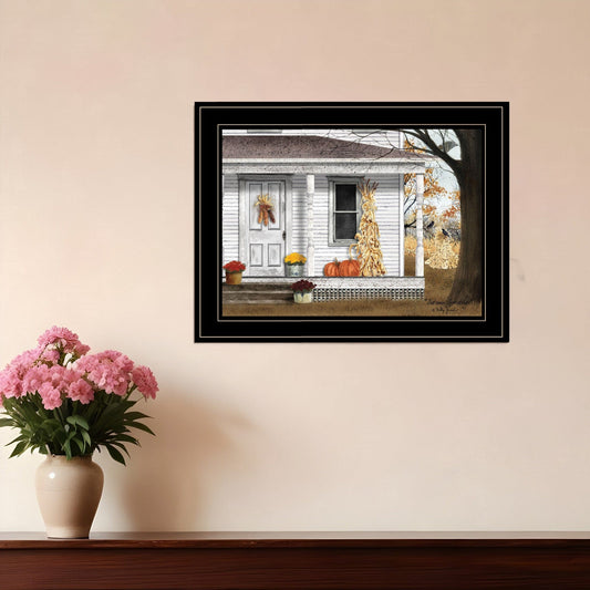 Autumn Greetings 2 Black Framed Print Wall Art - Homeroots