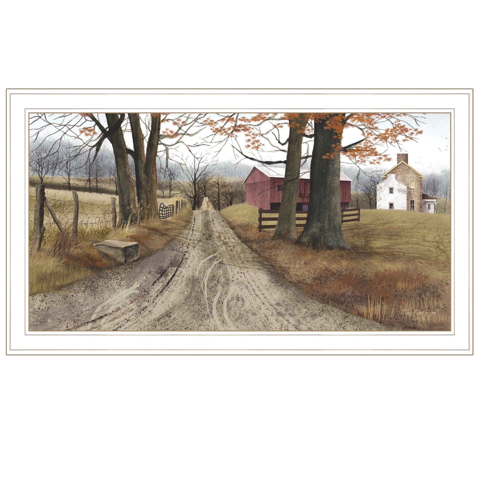 The Road Home 8 White Framed Print Wall Art - Homeroots