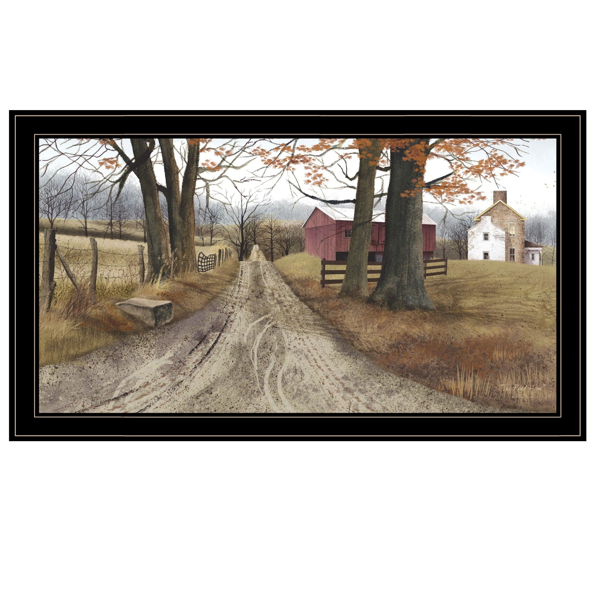 The Road Home 9 Black Framed Print Wall Art - Homeroots