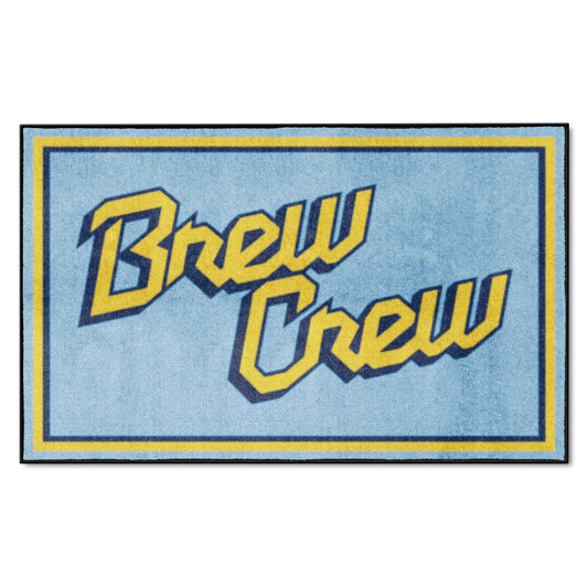 Milwaukee Brewers 4ft. x 6ft. Plush Area Rug - Milwaukee Brewers
