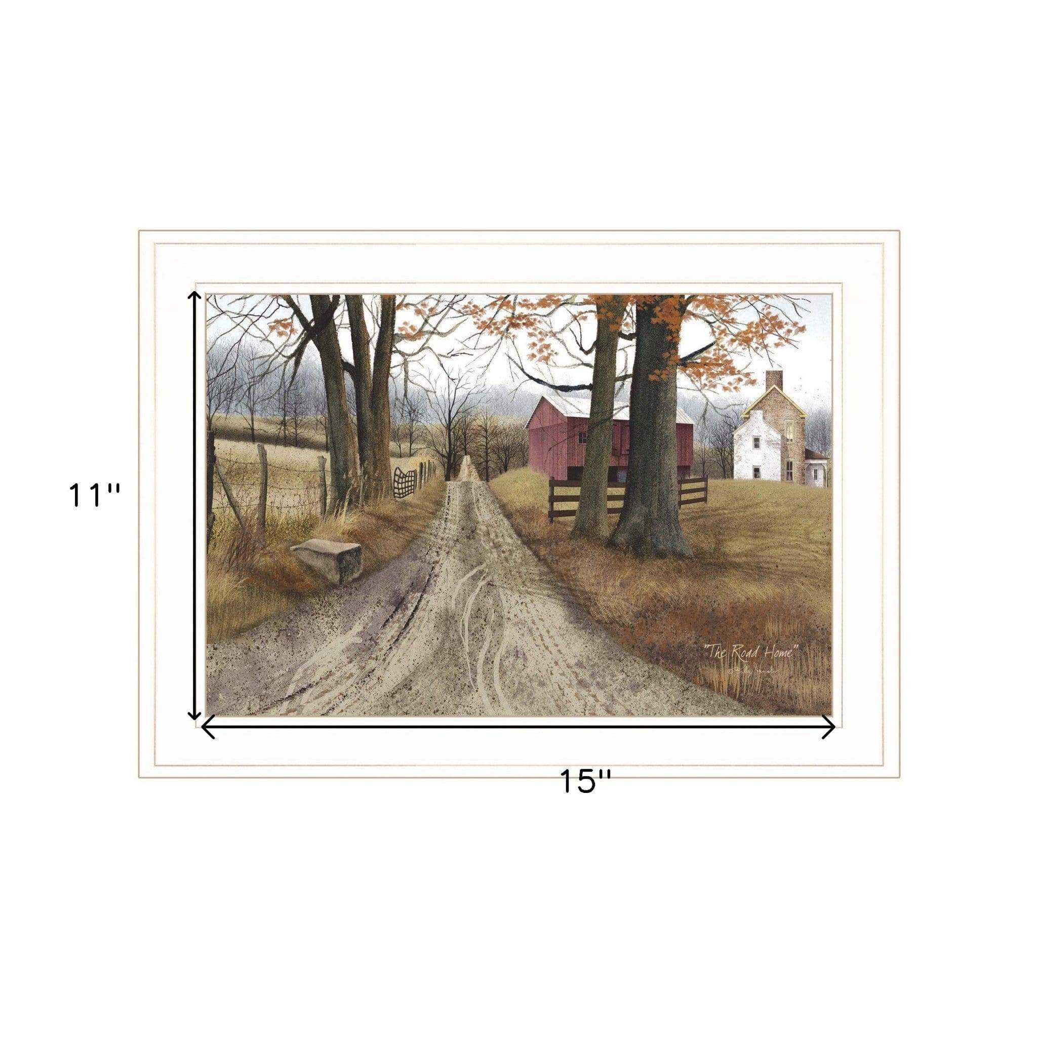The Road Home 1 White Framed Print Wall Art - Homeroots - Flyclothing LLC