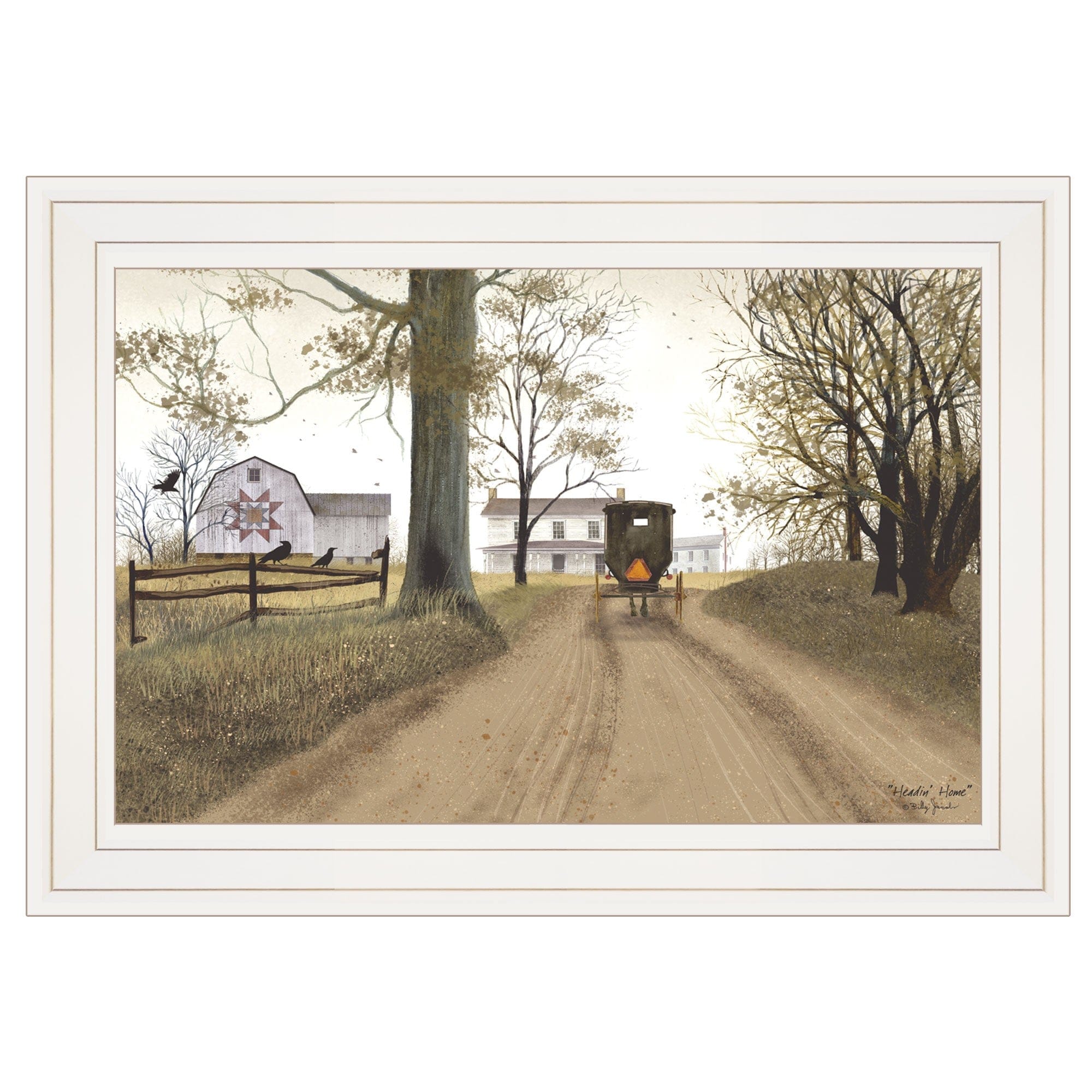 Headin Home 1 White Framed Print Wall Art - Homeroots