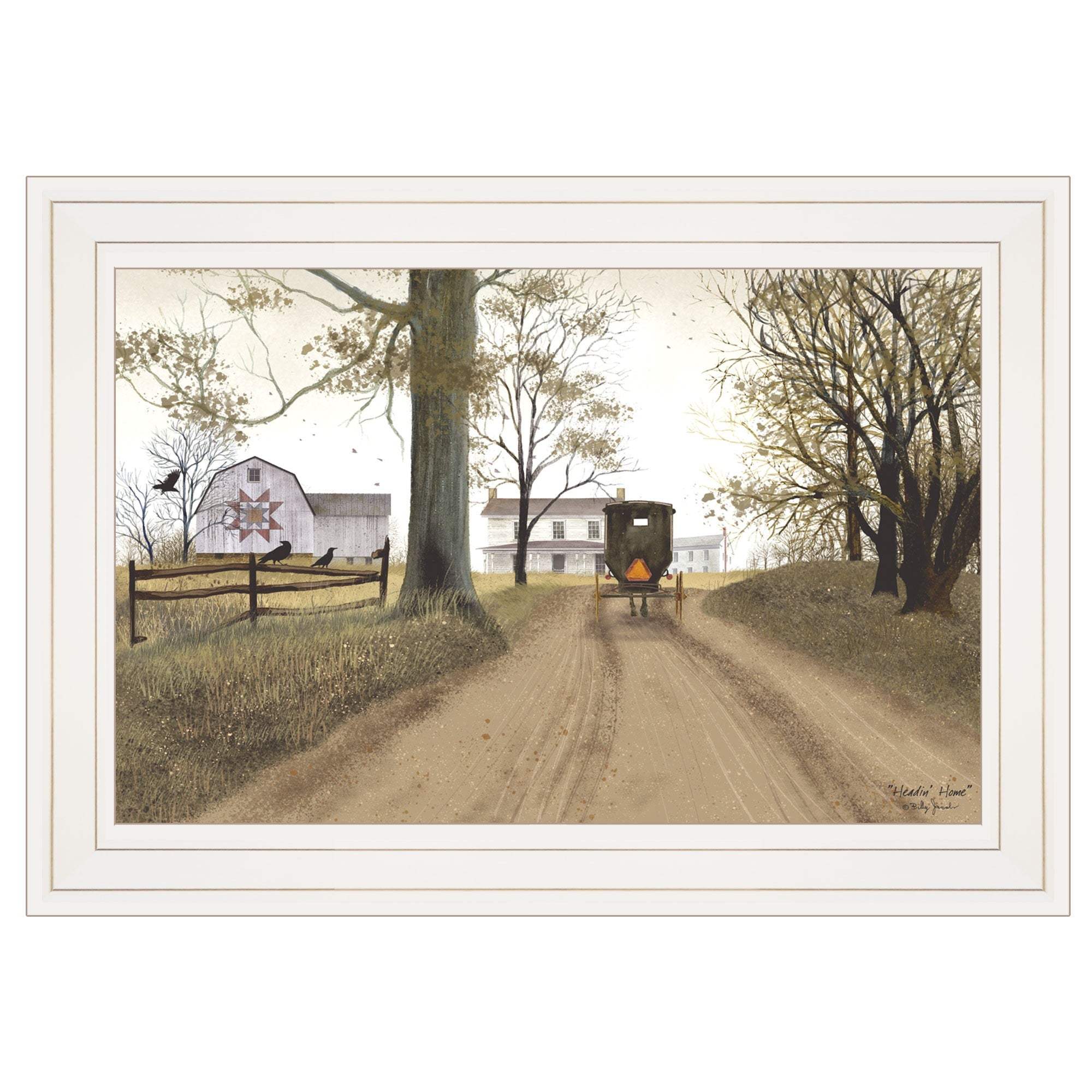 Headin Home 1 White Framed Print Wall Art - Homeroots - Flyclothing LLC