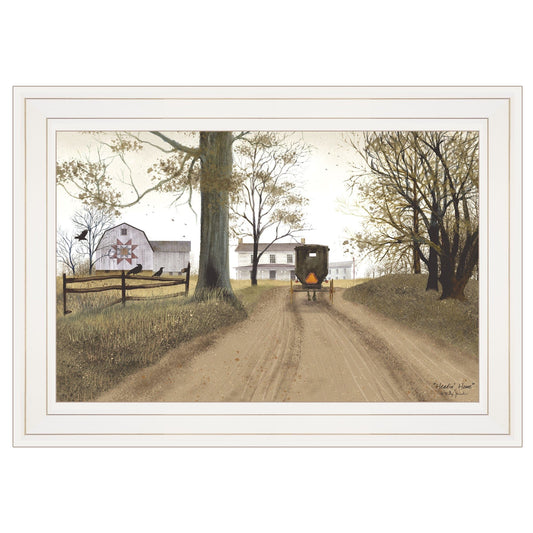 Headin Home 1 White Framed Print Wall Art - Homeroots