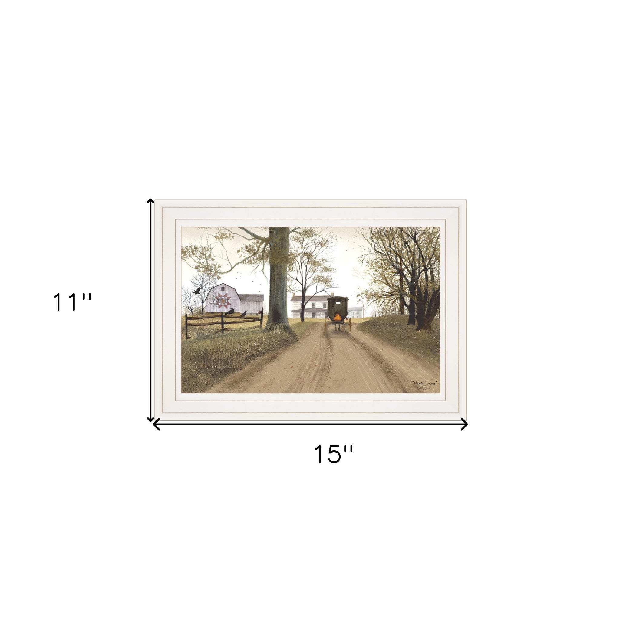 Headin Home 1 White Framed Print Wall Art - Homeroots - Flyclothing LLC