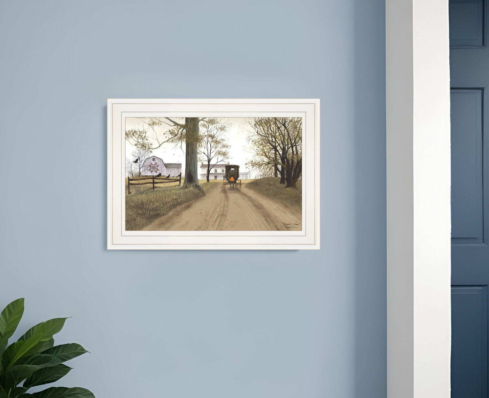 Headin Home 1 White Framed Print Wall Art - Homeroots - Flyclothing LLC
