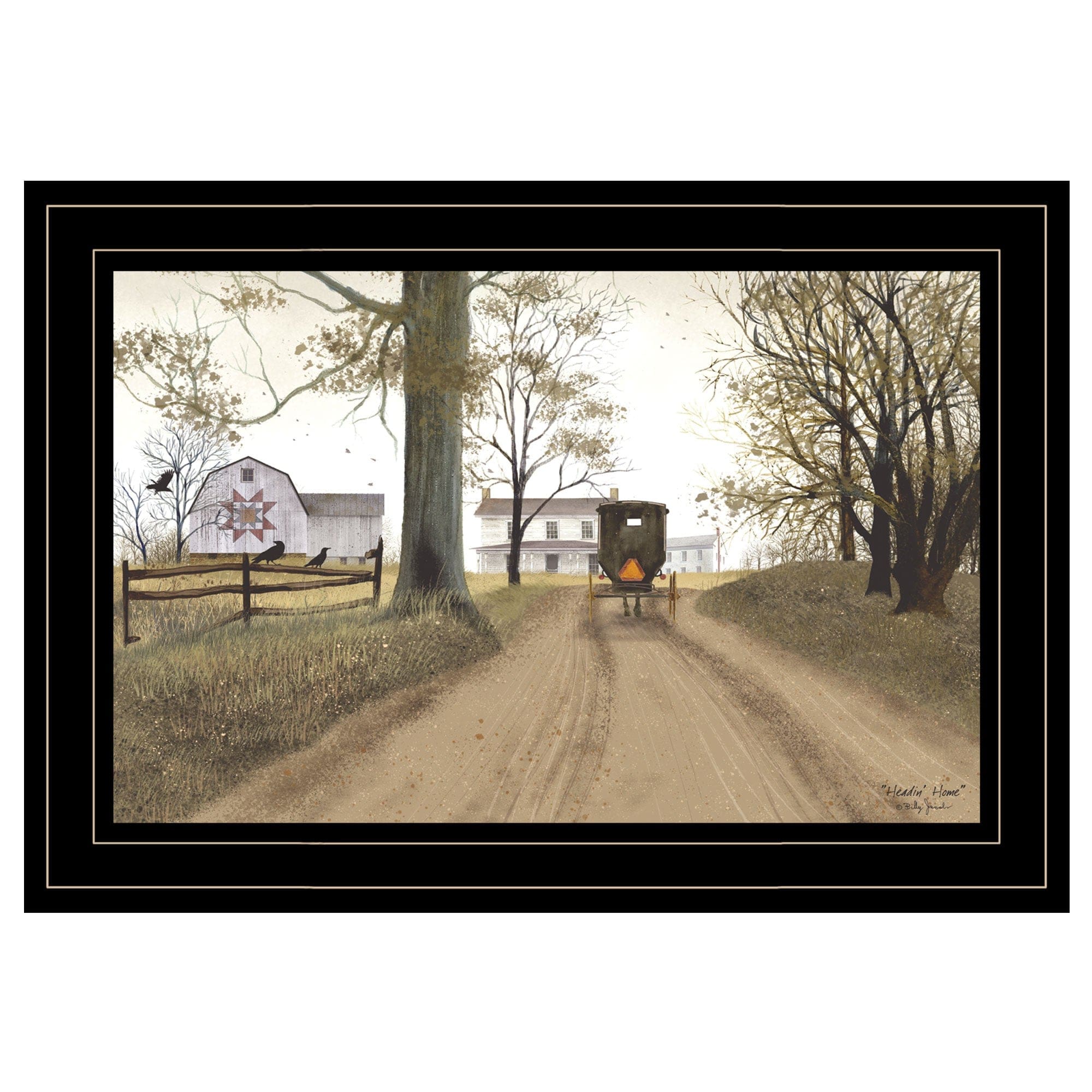 Headin Home 3 Black Framed Print Wall Art - Homeroots
