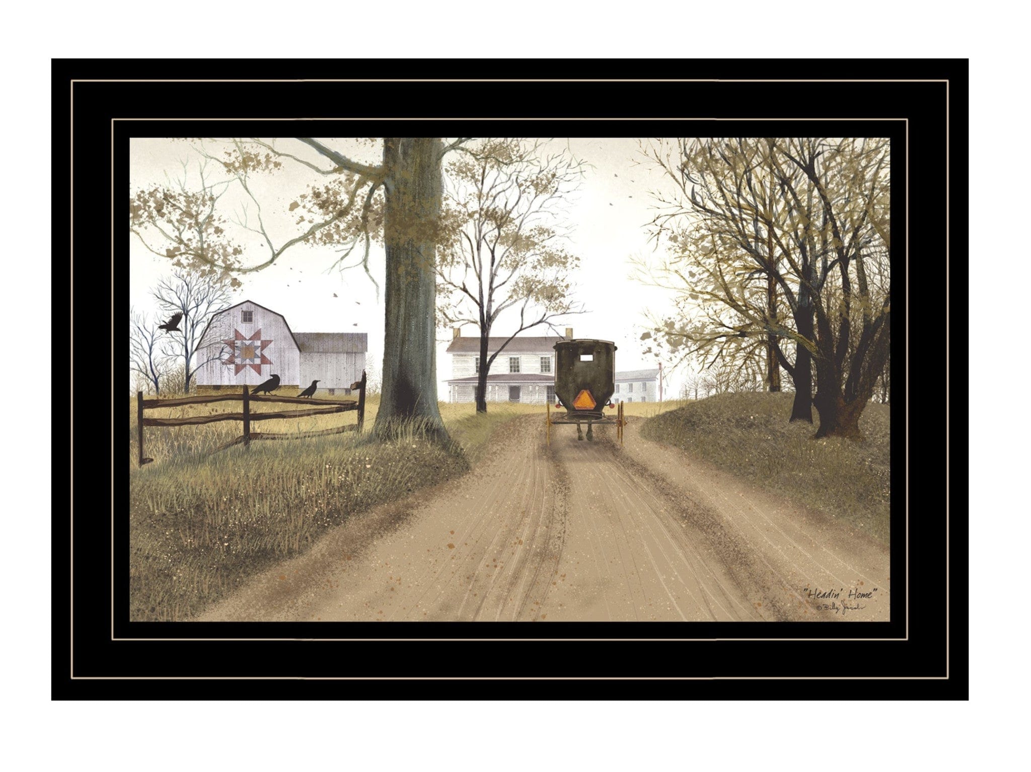 Headin Home 3 Black Framed Print Wall Art - Homeroots