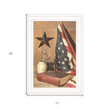 God and Country 1 White Framed Print Wall Art - Homeroots - Flyclothing LLC