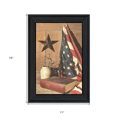 God and Country 2 Black Framed Print Wall Art - Homeroots