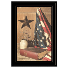 God and Country 3 Black Framed Print Wall Art - Homeroots