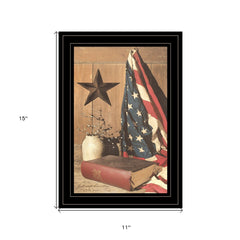 God and Country 3 Black Framed Print Wall Art - Homeroots