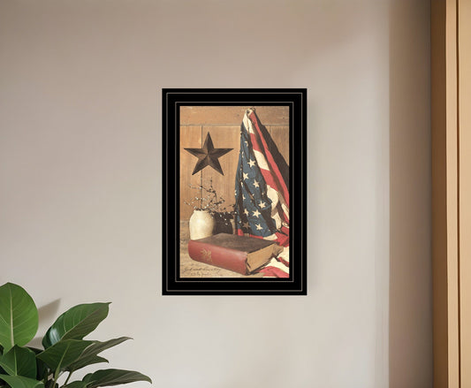 God and Country 3 Black Framed Print Wall Art - Homeroots