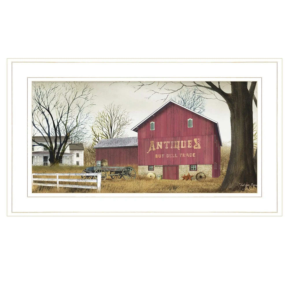 Antique Barn 5 White Framed Print Wall Art - Homeroots - Flyclothing LLC