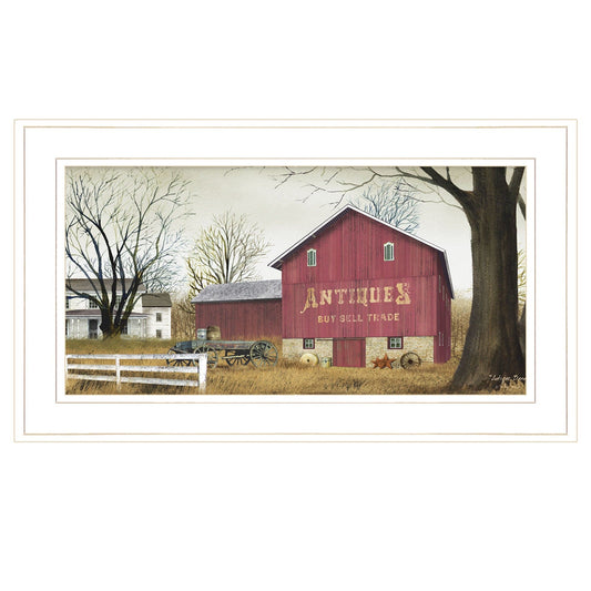 Antique Barn 5 White Framed Print Wall Art - Homeroots