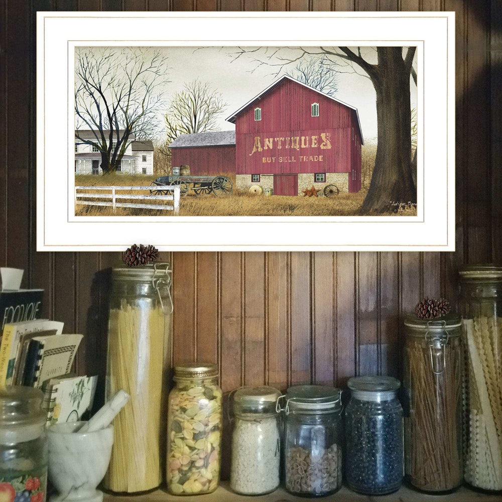 Antique Barn 5 White Framed Print Wall Art - Homeroots - Flyclothing LLC
