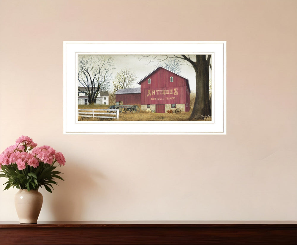 Antique Barn 5 White Framed Print Wall Art - Homeroots