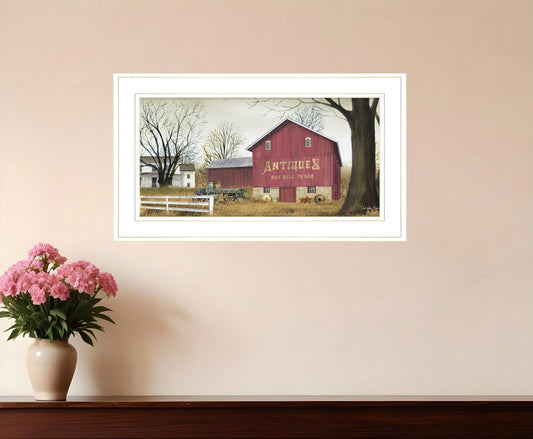 Antique Barn 5 White Framed Print Wall Art - Homeroots