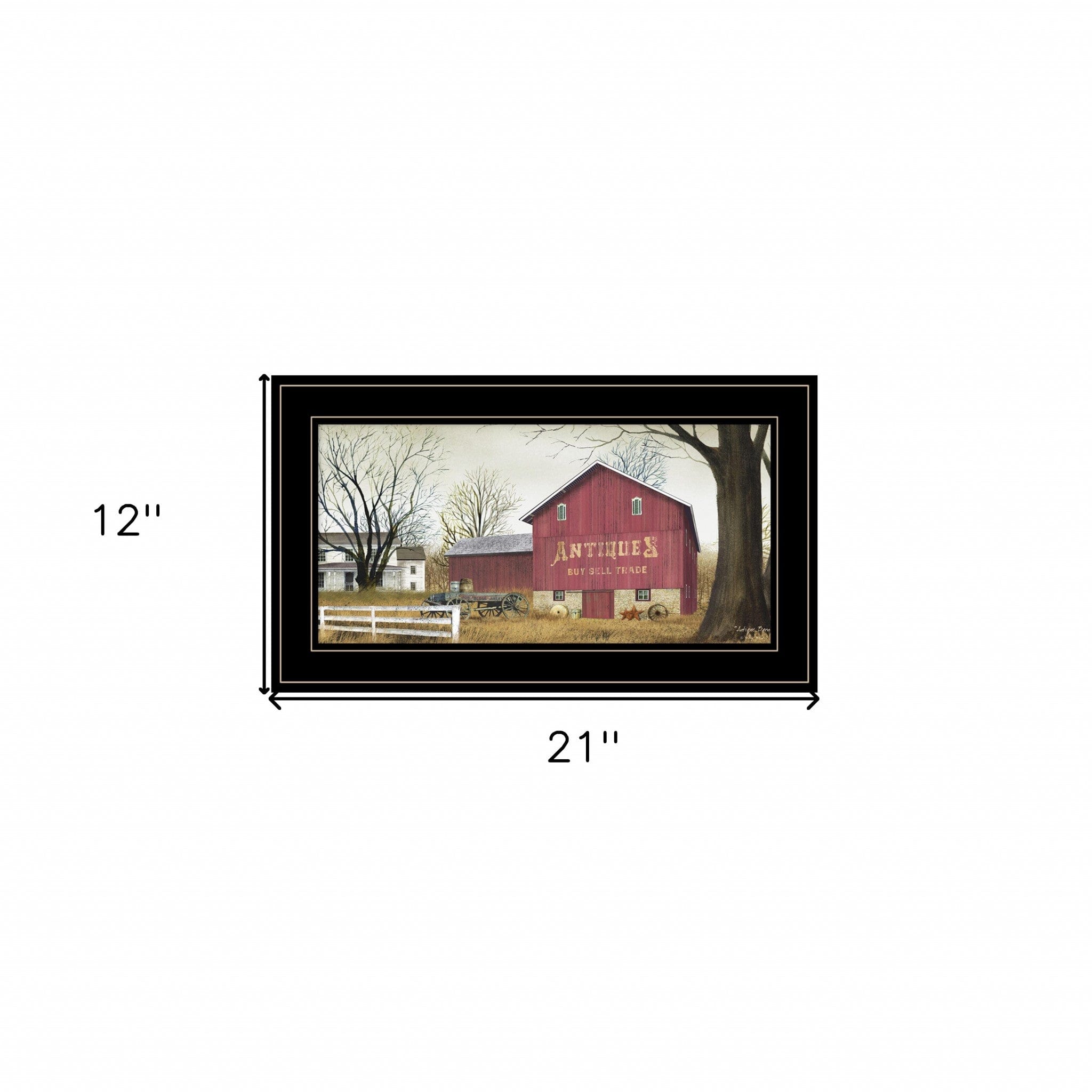 Antique Barn 6 Black Framed Print Wall Art - Homeroots