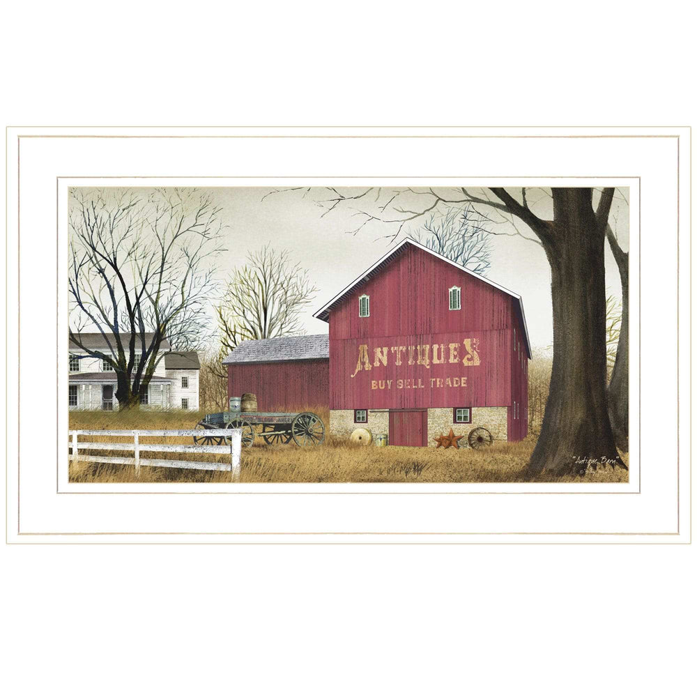 Antique Barn 1 White Framed Print Wall Art - Homeroots - Flyclothing LLC