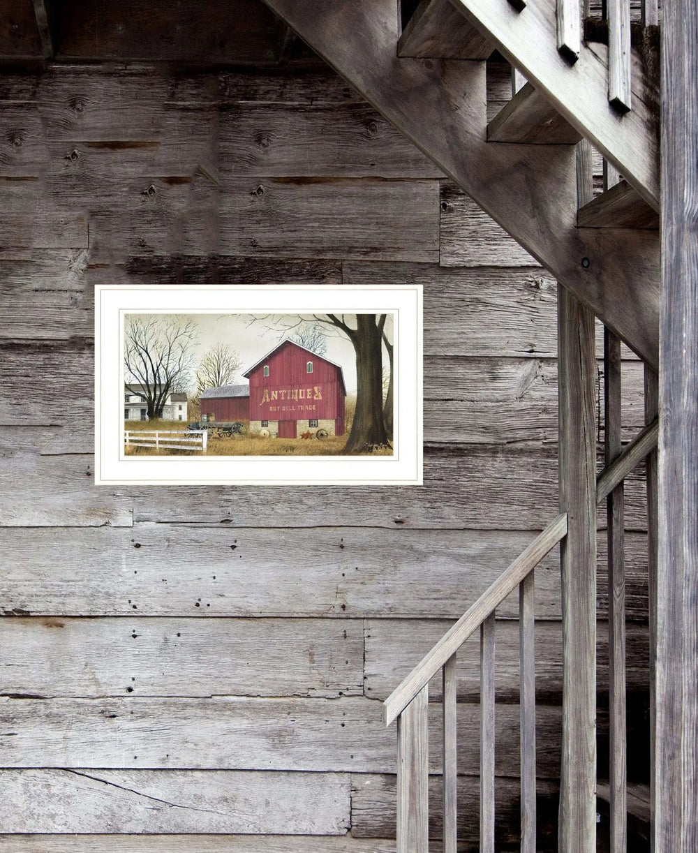 Antique Barn 1 White Framed Print Wall Art - Homeroots - Flyclothing LLC